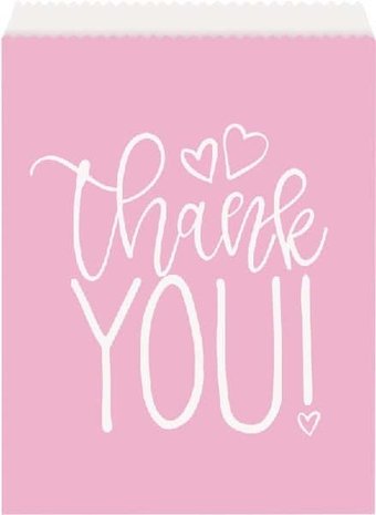 Goodiebag Baby Shower hartjes roze | 8 stuks Goodiebag Baby Shower hartjes roze | 8 stuks