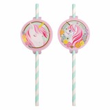 Amscan Magical Unicorn Papieren Rietjes  20cm | 8 stuks