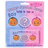 Gender reveal scratch cards girl | 12 pieces
