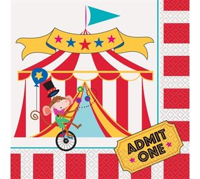 Servet Circus Carnival 33x33cm | 16 pieces
