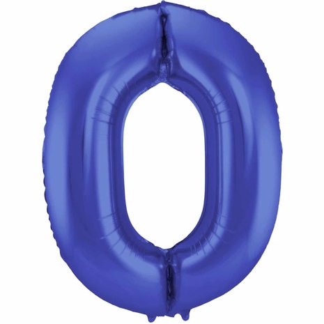 Folat Feuille de ballon Figure 0 Mat Bleu | 86cm Folat Feuille de ballon Figure 0 Mat Bleu | 86cm