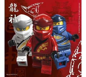 Procos Party Lego Ninjago Servietten 33x33cm | 20 Teile Procos Party Lego Ninjago Servietten 33x33cm | 20 Teile
