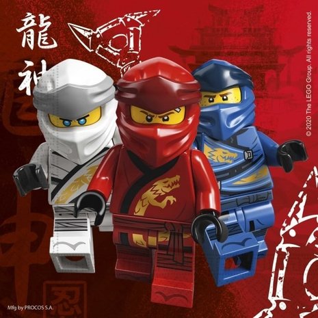 Procos Party Lego Ninjago Servietten 33x33cm | 20 Teile