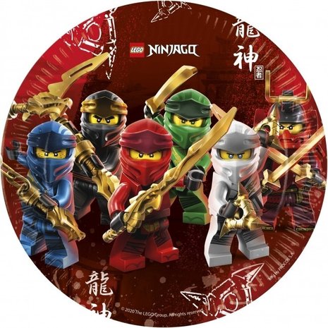 Procos Party Lego Ninjago Teller 23cm | 8 Stück