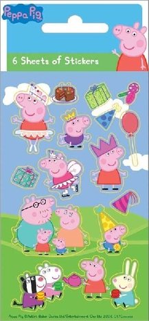 Autocollants de porc de Peppa | 6 feuilles Autocollants de porc de Peppa | 6 feuilles