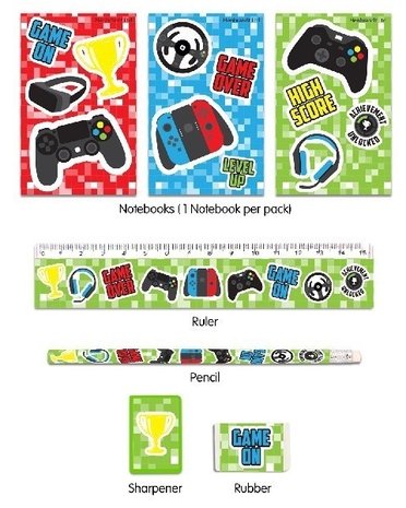 Henbrandt Gamer schrijfset 5-delig| per stuk Henbrandt Gamer schrijfset 5-delig| per stuk