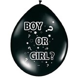 Gender reveal balloons black | 8 pieces