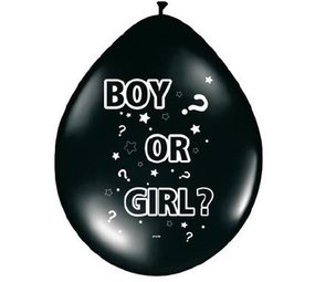 Genre révéler des ballons noir | 8 pièces