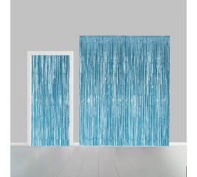 Deurgordijn folie licht blauw | 100x240cm