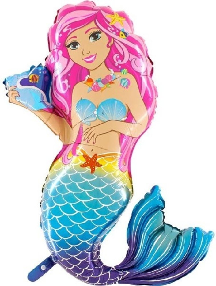 Mermaid SuperShape Balloon 117cm | per Unit