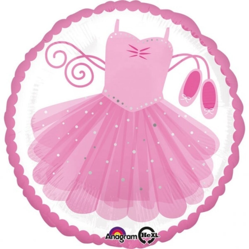 Folie ballon Ballerina Tutu en balletschoenen | 43cm Folie ballon Ballerina Tutu en balletschoenen | 43cm