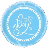 Foil Balloon It's A Boy Hearts | 45cm