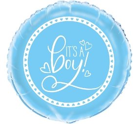 Foil Balloon It's A Boy Hearts | 45cm Foil Balloon It's A Boy Hearts | 45cm