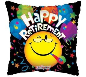 Feuille Ballon Happy Retraite Smiley | 45 cm