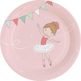 Amscan Plaque Ballerina Petit danseur 23cm | 8 pièces Amscan Plaque Ballerina Petit danseur 23cm | 8 pièces