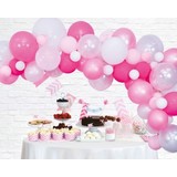 Pink balloon arch
