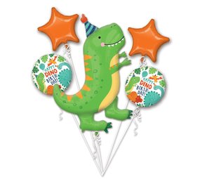 Helium Ballonnen Boeket Dinosaurus Dino-Mite  | Leeg