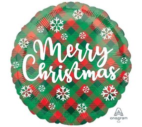 Ballon d'hélium joyeux Noël vert-rouge | 45 cm Ballon d'hélium joyeux Noël vert-rouge | 45 cm