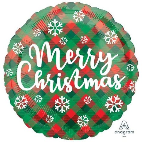 Ballon d'hélium joyeux Noël vert-rouge | 45 cm Ballon d'hélium joyeux Noël vert-rouge | 45 cm