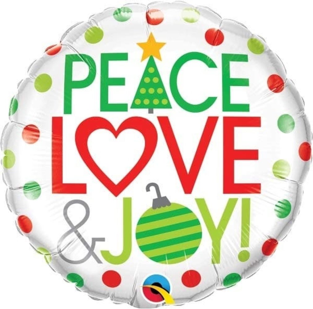 Helium Ballon Peace Love and Joy | 45 cm Helium Ballon Peace Love and Joy | 45 cm