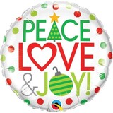 Helium Ballon Peace Love and Joy | 45 cm Helium Ballon Peace Love and Joy | 45 cm