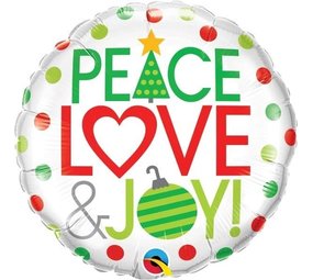 Helium Ballon Peace Love and Joy | 45 cm Helium Ballon Peace Love and Joy | 45 cm