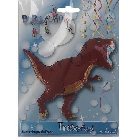 Supershape helium ballon Red T-Rex Dino | 91 cm