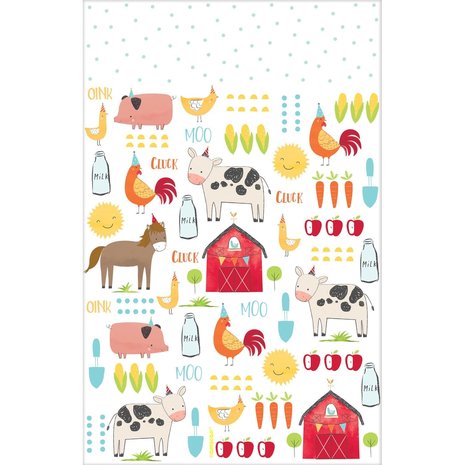 Amscan Nappe de la ferme Bannyard | 137 x 243cm Amscan Nappe de la ferme Bannyard | 137 x 243cm