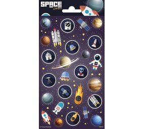 Globos Nordic Ruimtevaart stickervel met 25 stickers