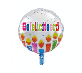Globos Nordic Helium ballon Gefeliciteerd 45 cm | Leeg