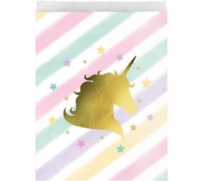 Creative Converting Unicorn Sparkle Uitdeelzakjes | 10 stuks