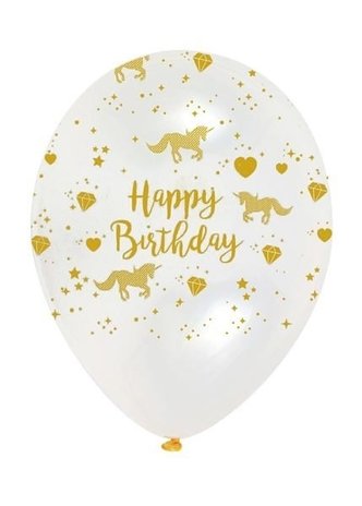 Creative Converting Ballons scintillants Licorne 30cm | 6 morceaux