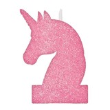 Amscan Magical Einhorn Glitzerkerze 7x11cm  | pro Einheit