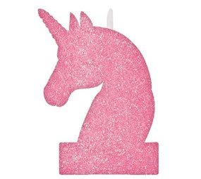 Amscan Magical Unicorn Glitter Candle 7x11cm | per Unit