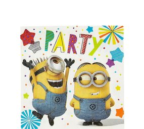 Amscan Minions Servetten Feest 33x33cm | 16 stuks