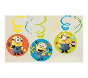 Minions Decoratie swirls | 6 stuks Minions Decoratie swirls | 6 stuks