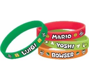 Amscan Super Mario armbanden | 6 stuks Amscan Super Mario armbanden | 6 stuks