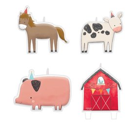 Boerderij Dieren Kerzenset Barnyard | 4 Stück