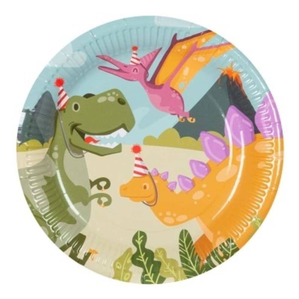 Boland Borden Dinosaurus Feestje 23cm | 10 stuks