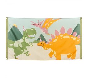 Boland Dinosaurus Feestje vlag  | 150x90cm Boland Dinosaurus Feestje vlag  | 150x90cm