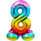 Figure Balloon 8 Rainbow debout | 72 cm Figure Balloon 8 Rainbow debout | 72 cm