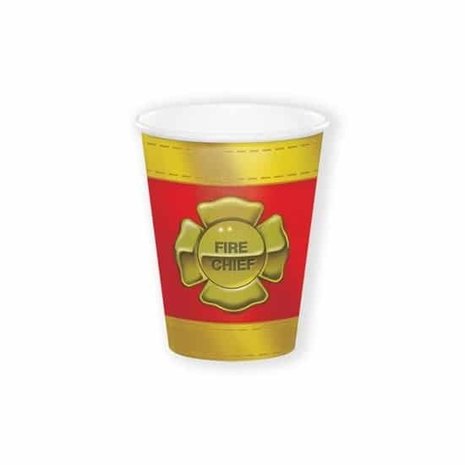 Creative Converting Fire brigade cups 266ml | 8 pieces Creative Converting Fire brigade cups 266ml | 8 pieces