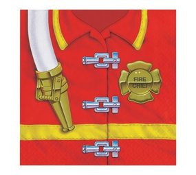 Creative Converting Brandweer Servetten 33x33cm | 16 stuks Creative Converting Brandweer Servetten 33x33cm | 16 stuks
