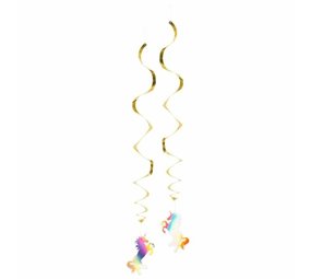 Boland Décoration à suspendre Licorne dorée 85 cm | 2 pièces Boland Décoration à suspendre Licorne dorée 85 cm | 2 pièces