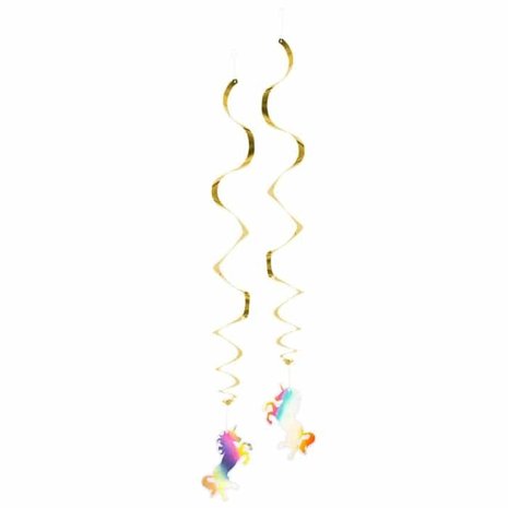 Boland Unicorn Gold Hanging Decoration 85cm | 2 pieces