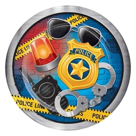 Creative Converting Police Party Borden 23cm | 8 pieces Creative Converting Police Party Borden 23cm | 8 pieces
