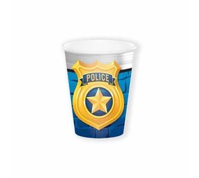 Creative Converting Coupes de fête de la police 266ml | 8 pièces