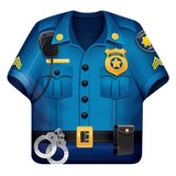 Creative Converting Politie feestje Shirt borden | 8 stuks