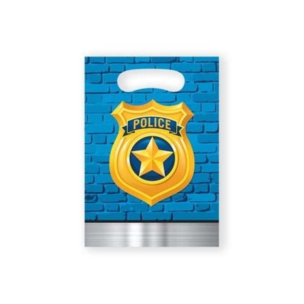 Creative Converting Hand -out bags police party | 8 pieces Creative Converting Hand -out bags police party | 8 pieces