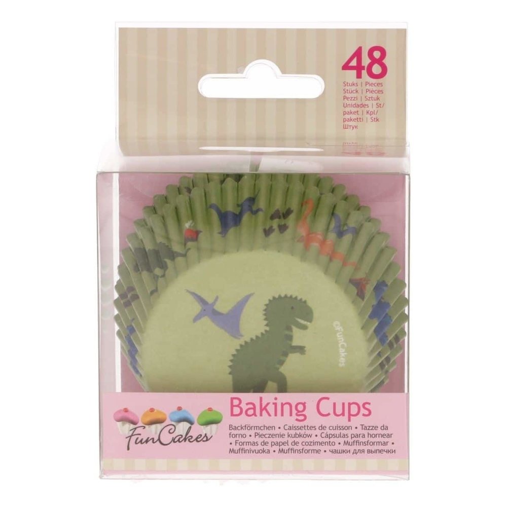 Fun Cakes Dinosaurus cupcake vormen | 48 stuks Fun Cakes Dinosaurus cupcake vormen | 48 stuks